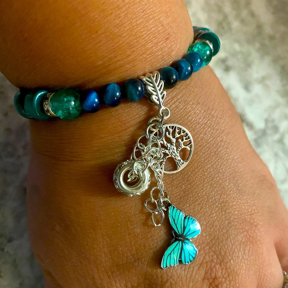Blue Tigers Eye Bracelet